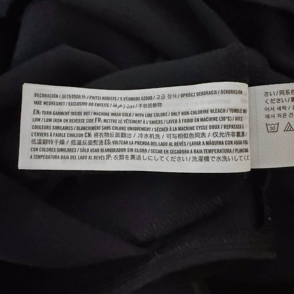 Abercrombie & Fitch Satin Long Sleeve Open Back Mini Dress Black Women's Size L - Picture 9 of 10